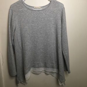 Anthropologie Pebble and Stone soft gray top